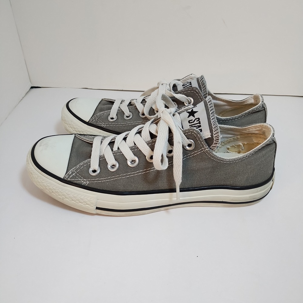 Converse All Star Low Top Gray Canvas Unisex Men 5 Women 7 Sneakers Casual Shoes - Picture 10 of 14